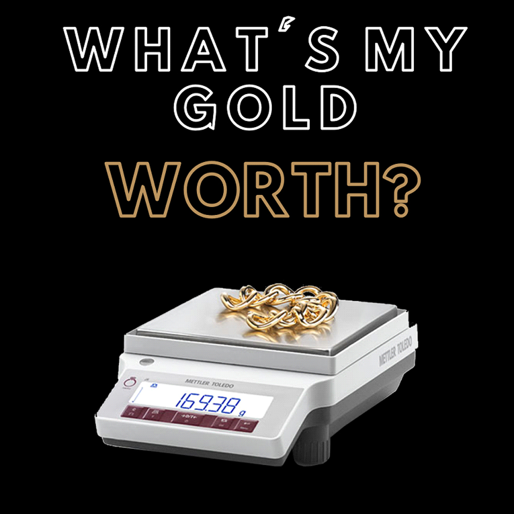 Gold on scale to determine worth